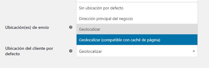 desactivar la geolocalizacion de cache